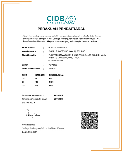 ChemLub-Home Certificate 1